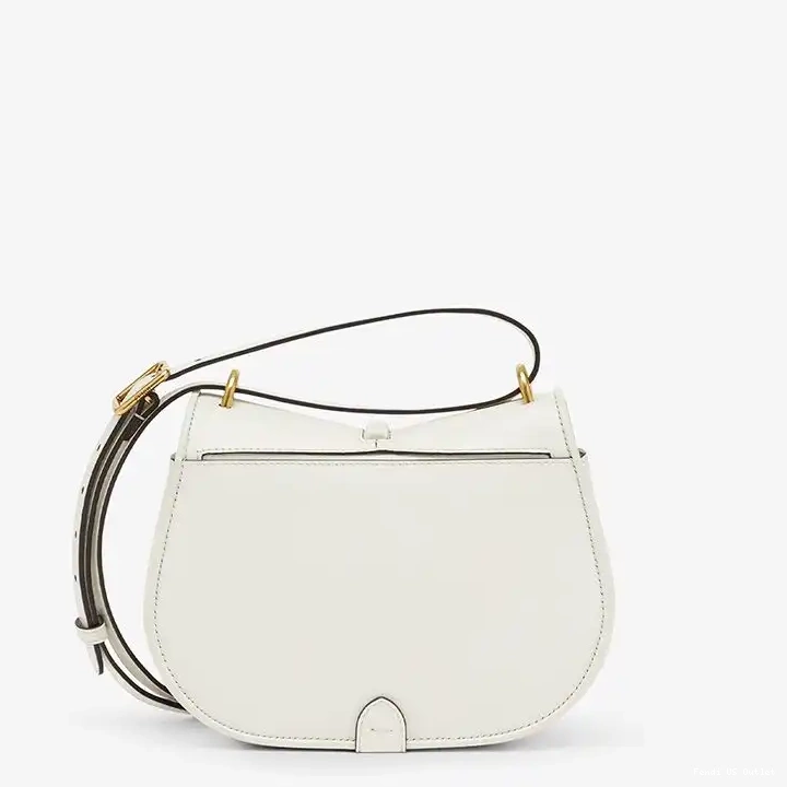Affordable HOT Leather In Fendi White Mini Bag C'mon Calf 0601